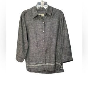 Norton McNaughton Gray Button Down Shirt NWOT